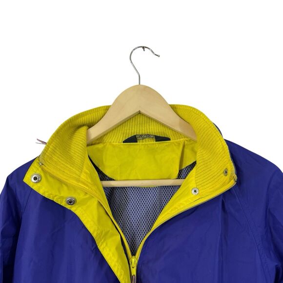 Vintage Woolrich Woman Long Rain Zip Jacket Hood Womens Large PURPLE**** READ - Picture 4 of 16